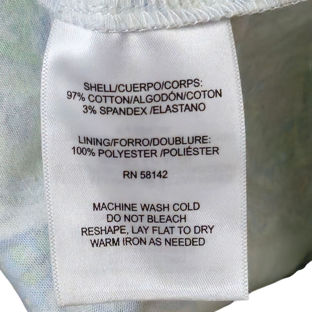 Women's London Times Dress Size 4 White Green Patterned Sleeveless - Picture 5 of 5